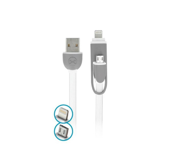 Forever KABEL USB - micro-USB/Lightning 1M FOREVER biały # - 1443318 - zdjęcie